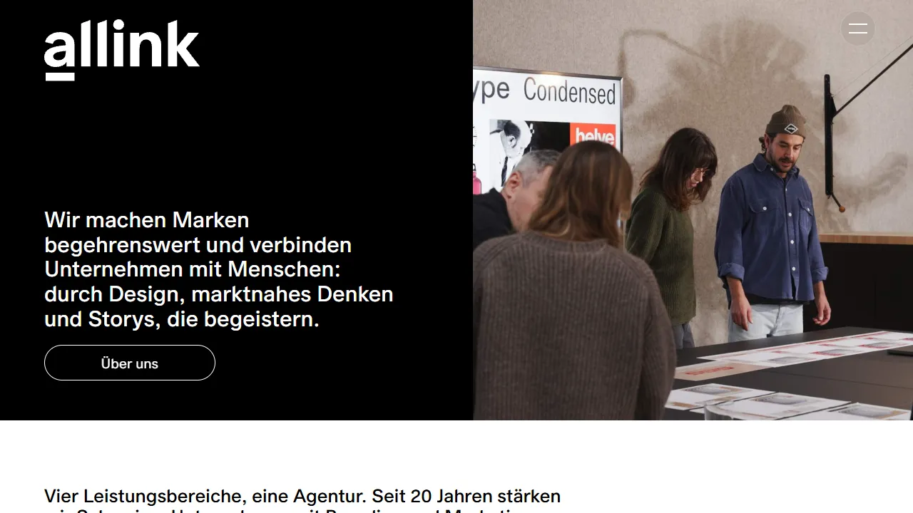 Screenshot of allink AG