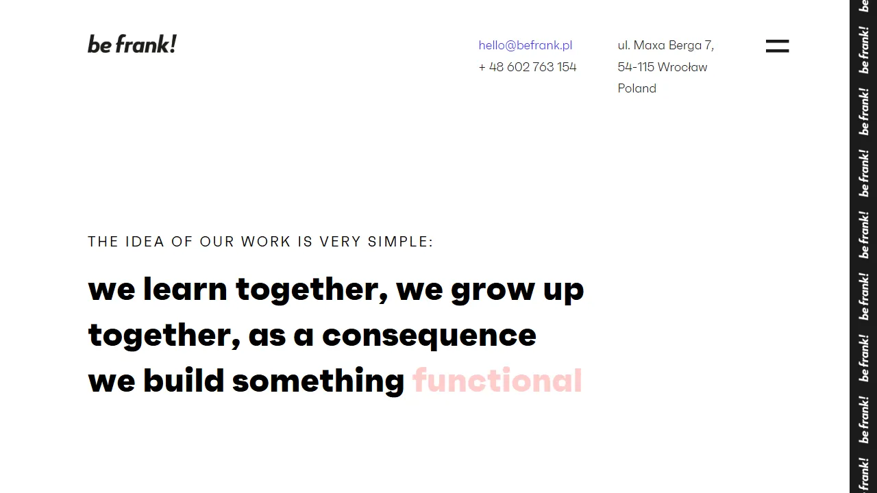 Screenshot of be frank!