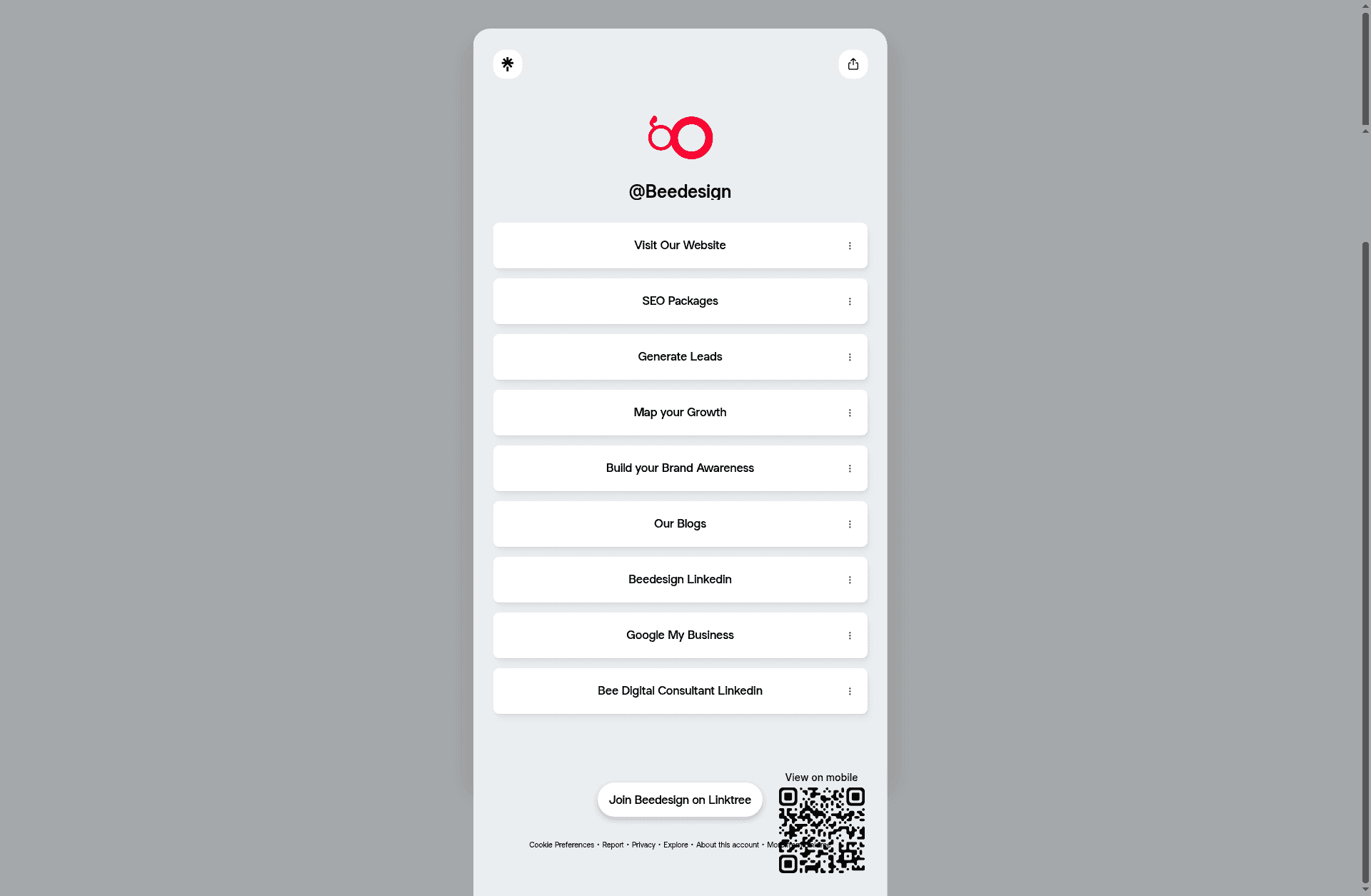 beedesign website screenshot