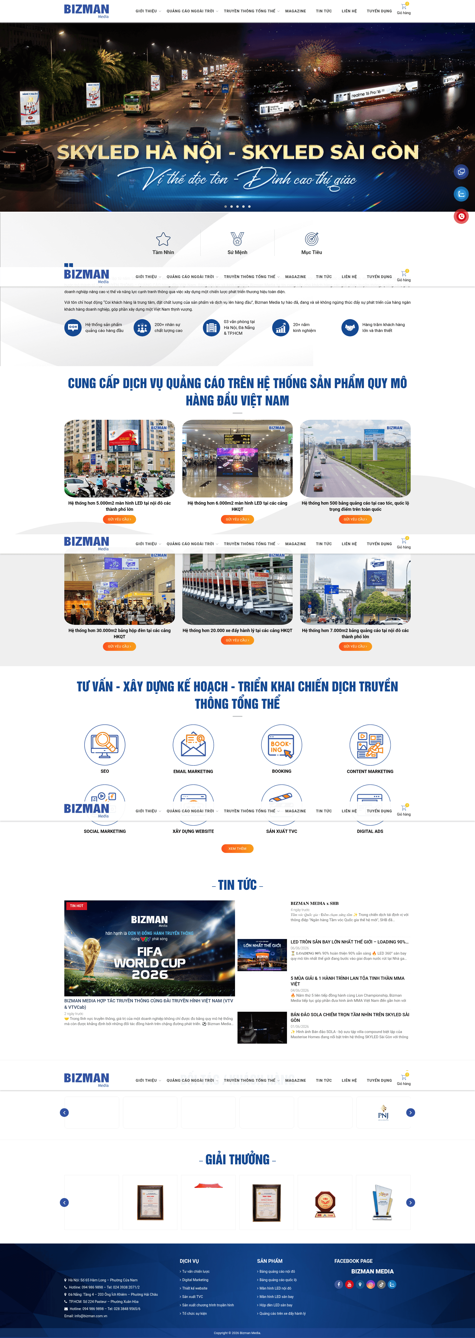 Bizman website screenshot