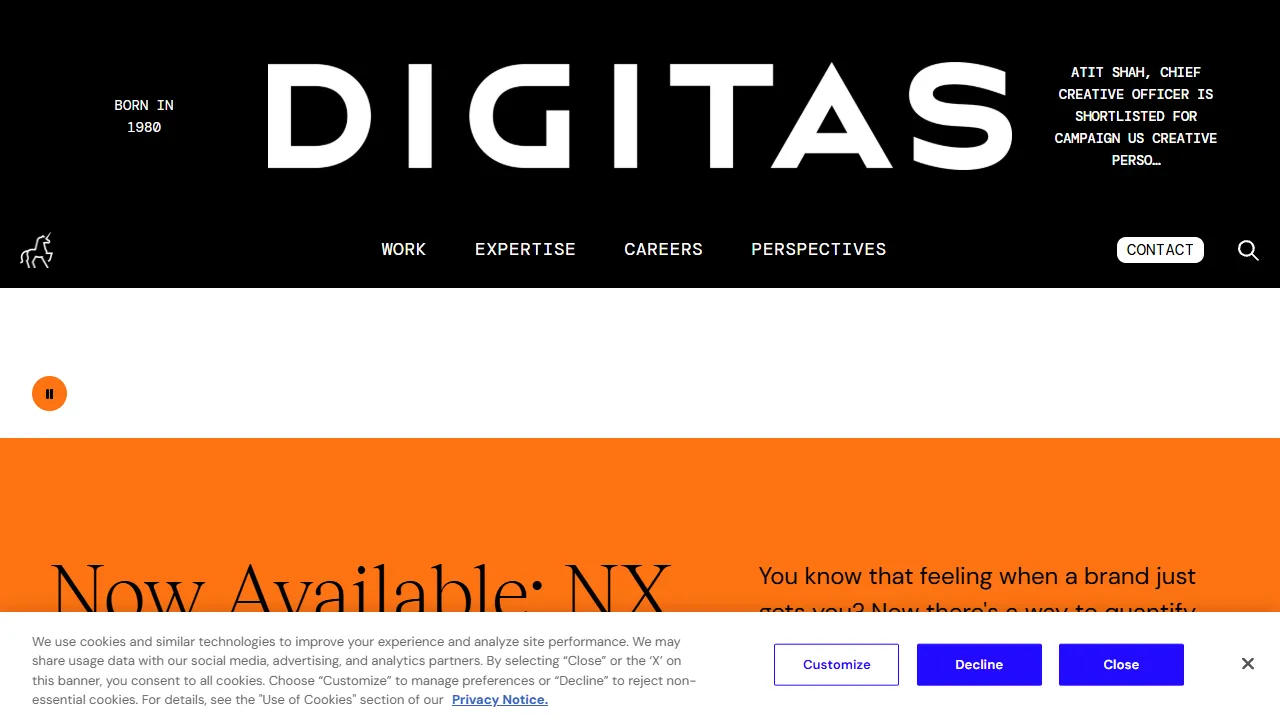 Screenshot of Digitas