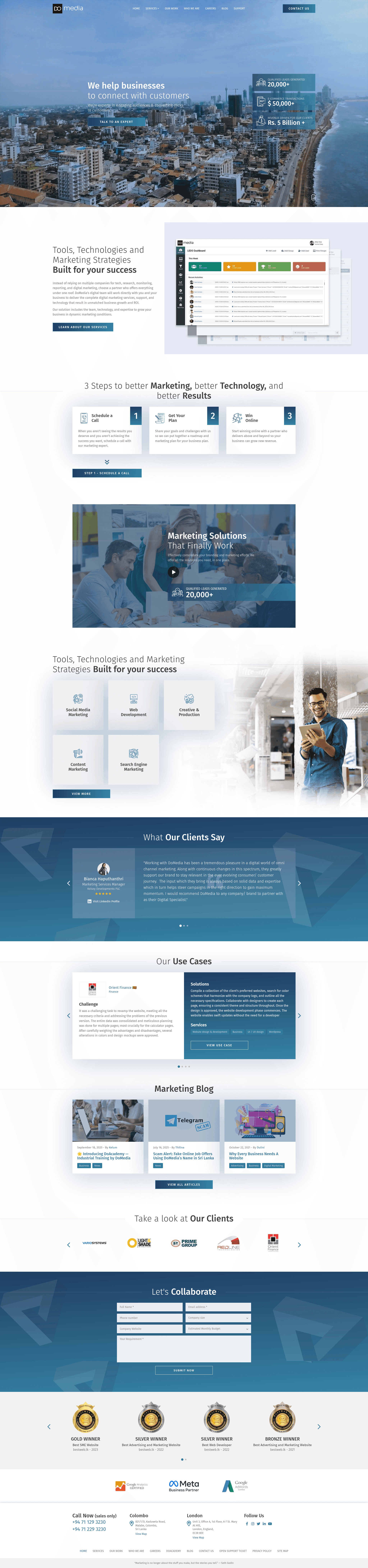 DoMedia website screenshot