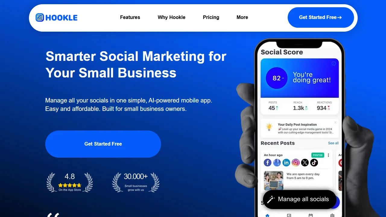 Screenshot of Hookle