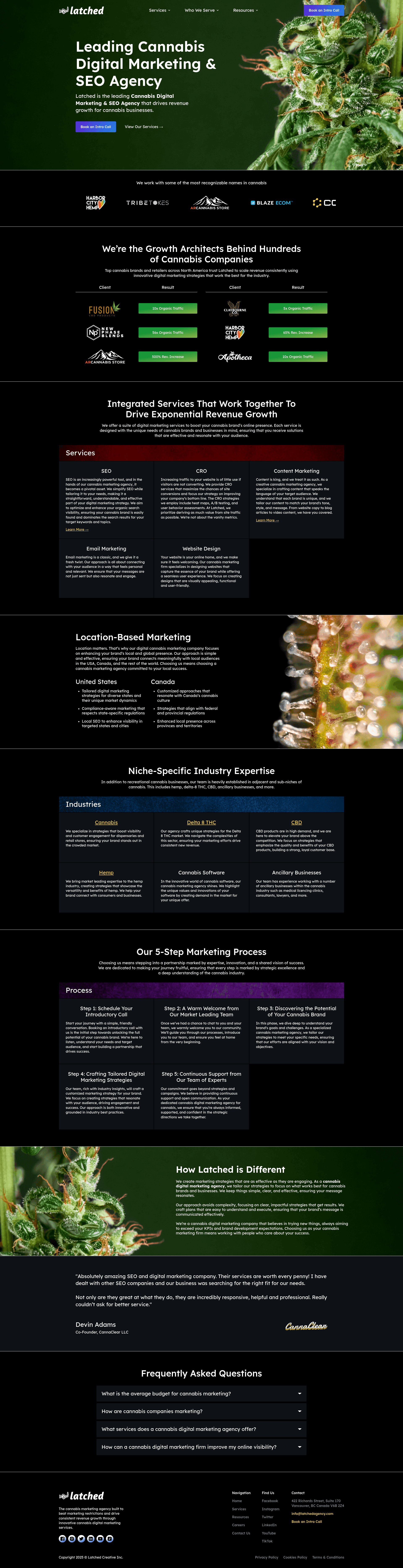 Latched website screenshot