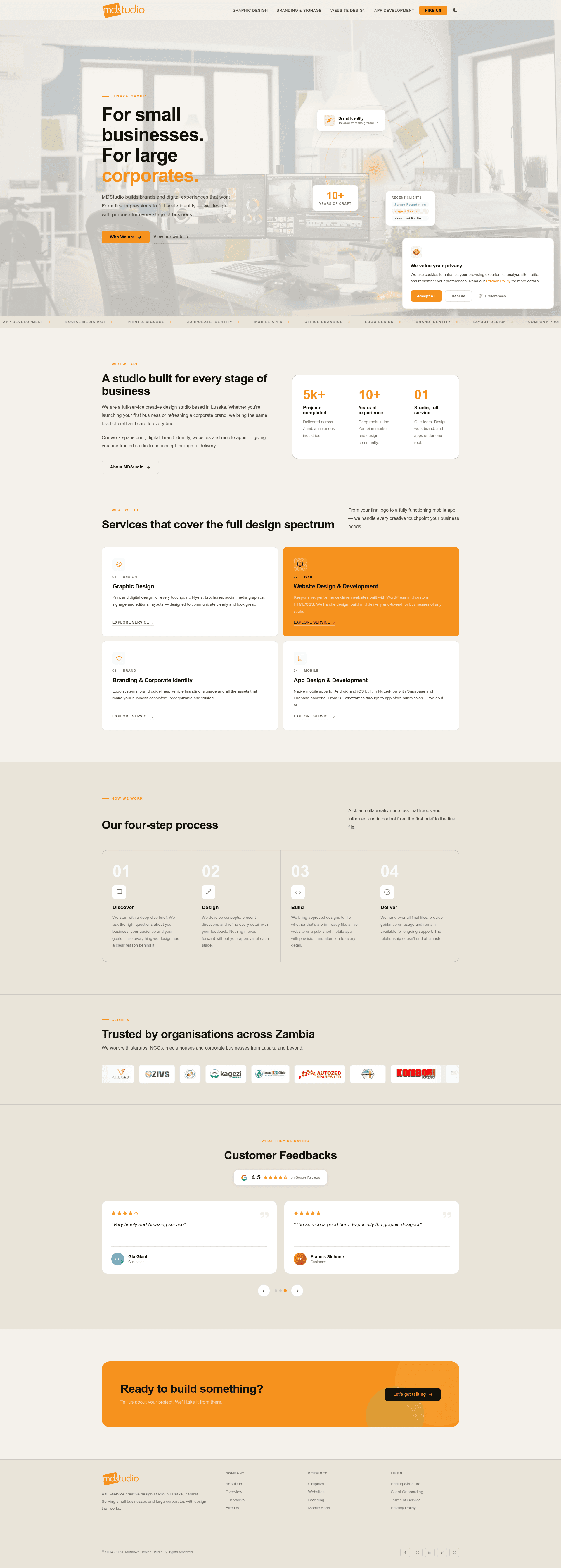 MDStudio website screenshot