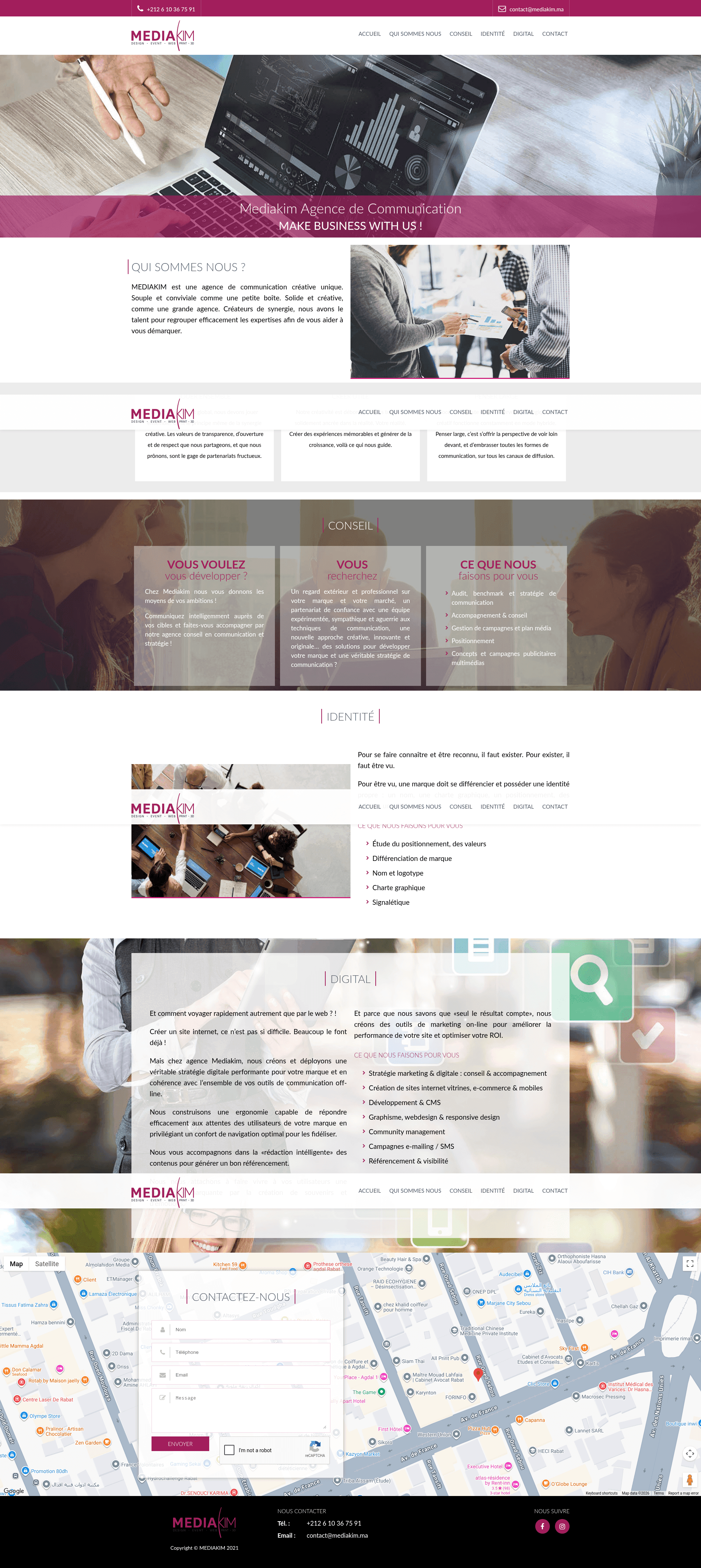 Mediakim website screenshot