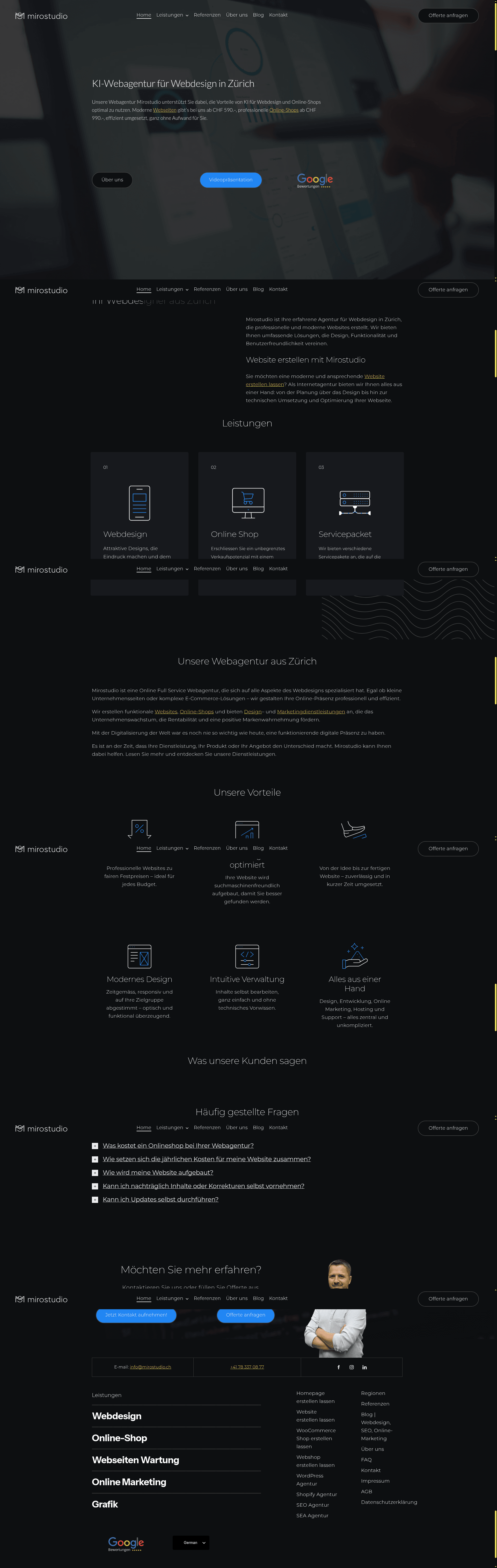 Mirostudio website screenshot