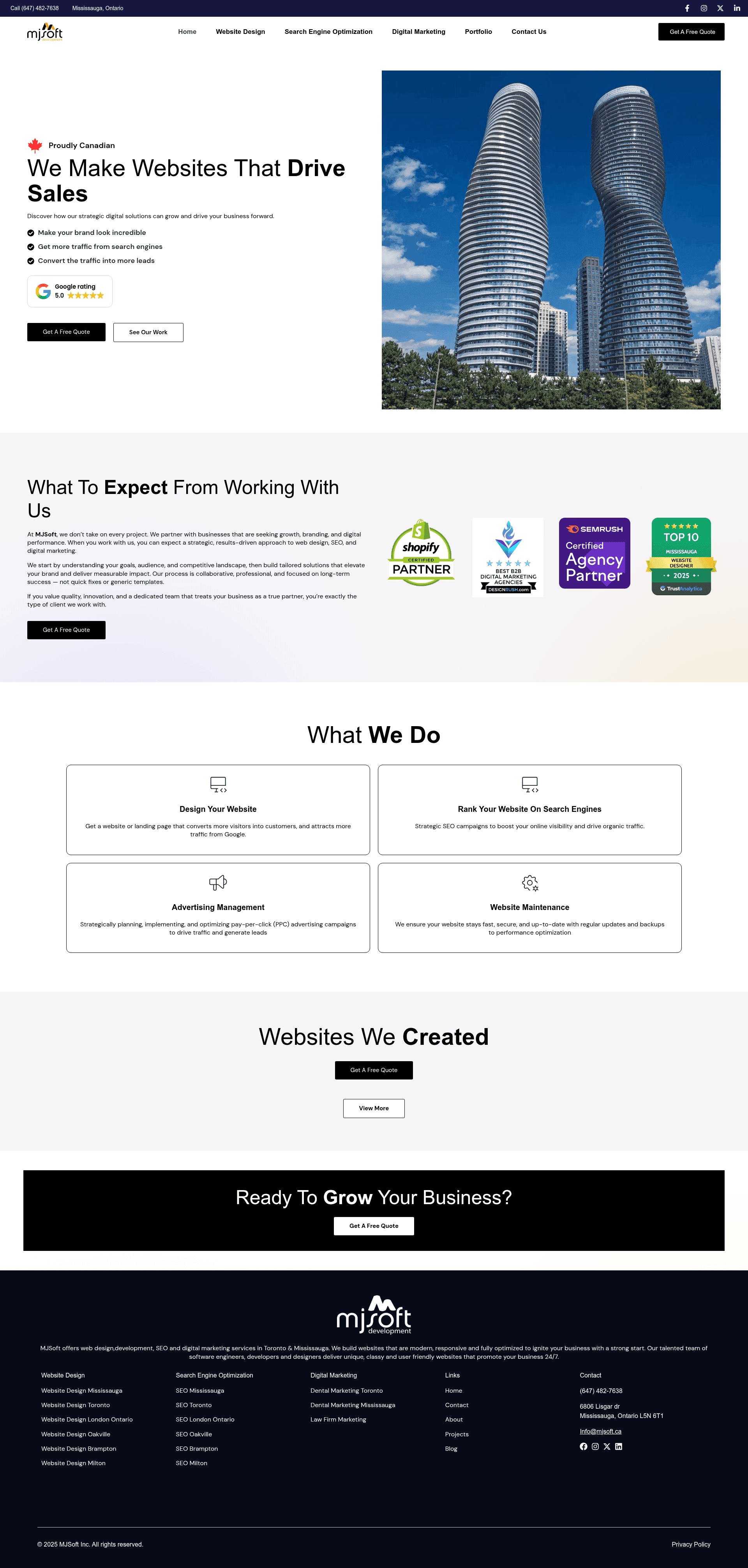 MJSoft website screenshot