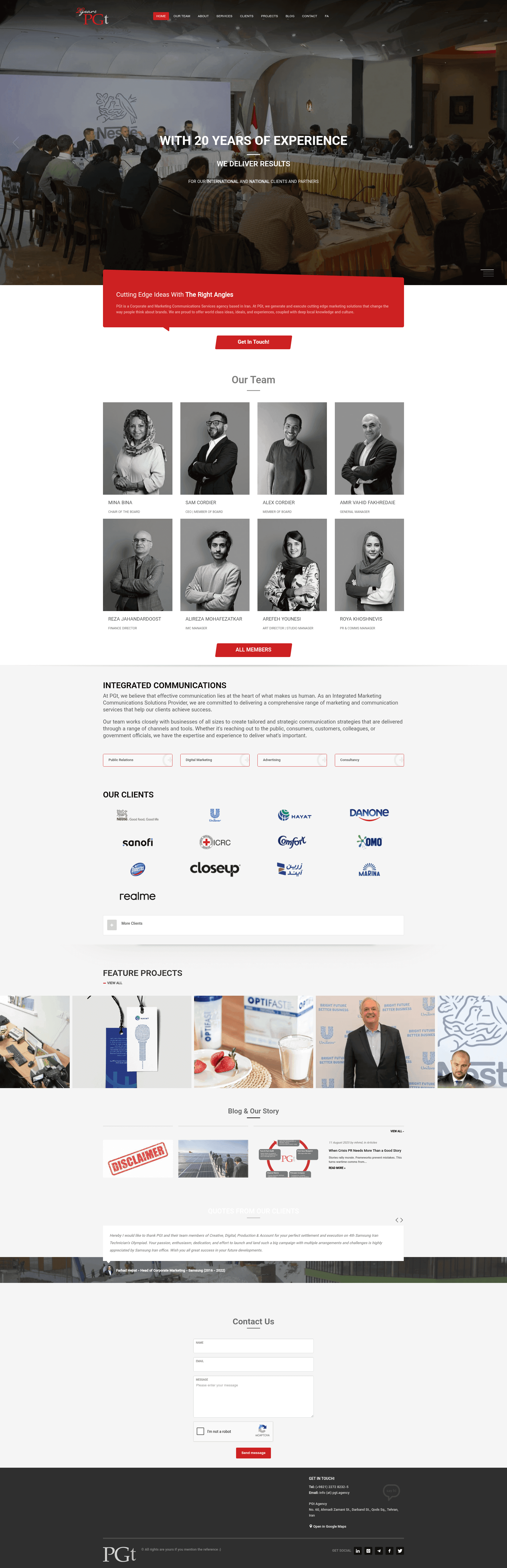 PGt Agency website screenshot