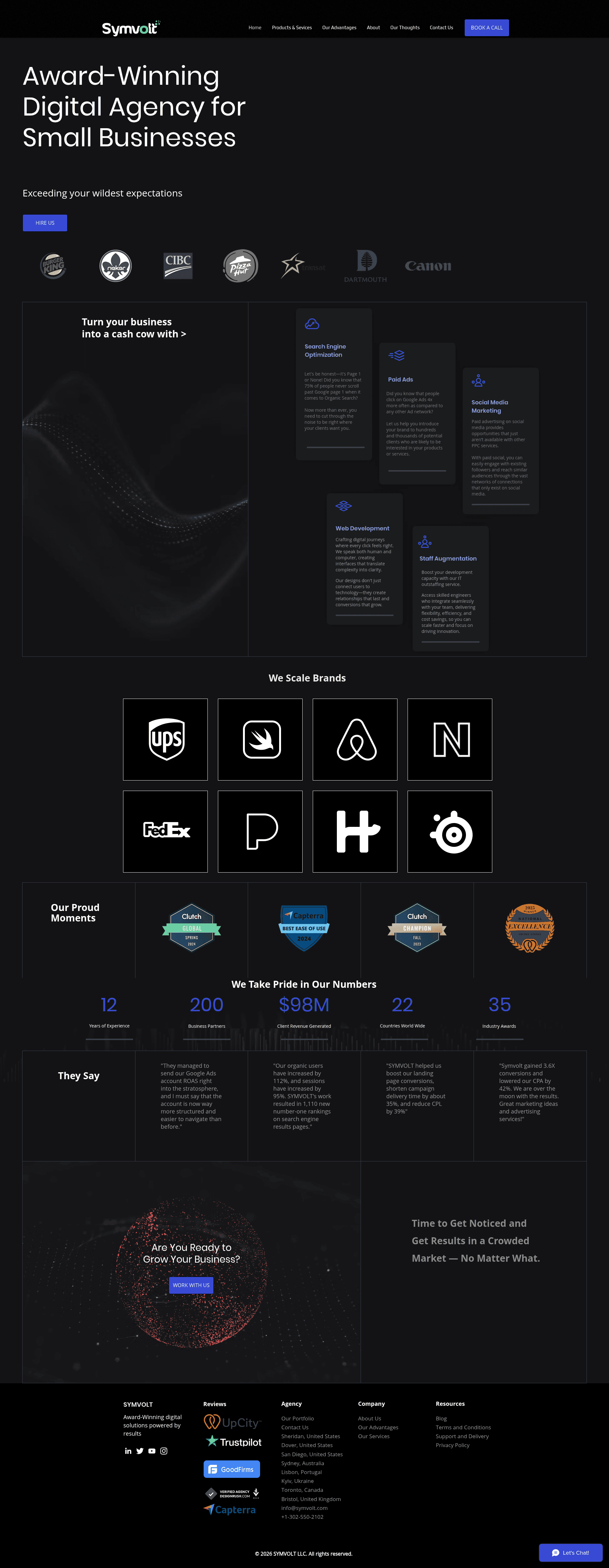 Symvolt website screenshot