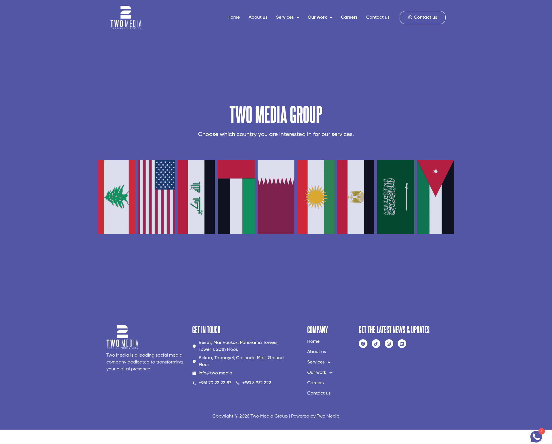 Two Media website screenshot