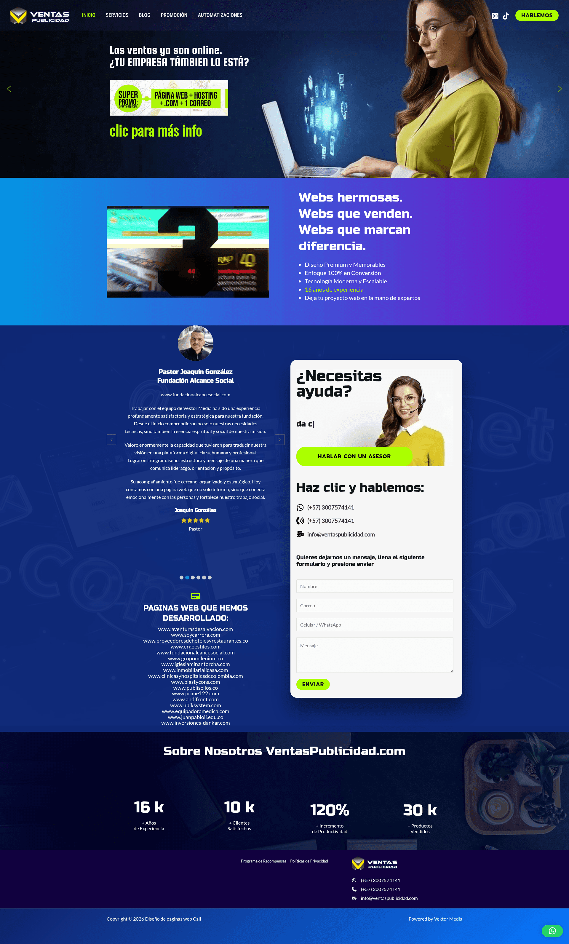 Vektor Media website screenshot