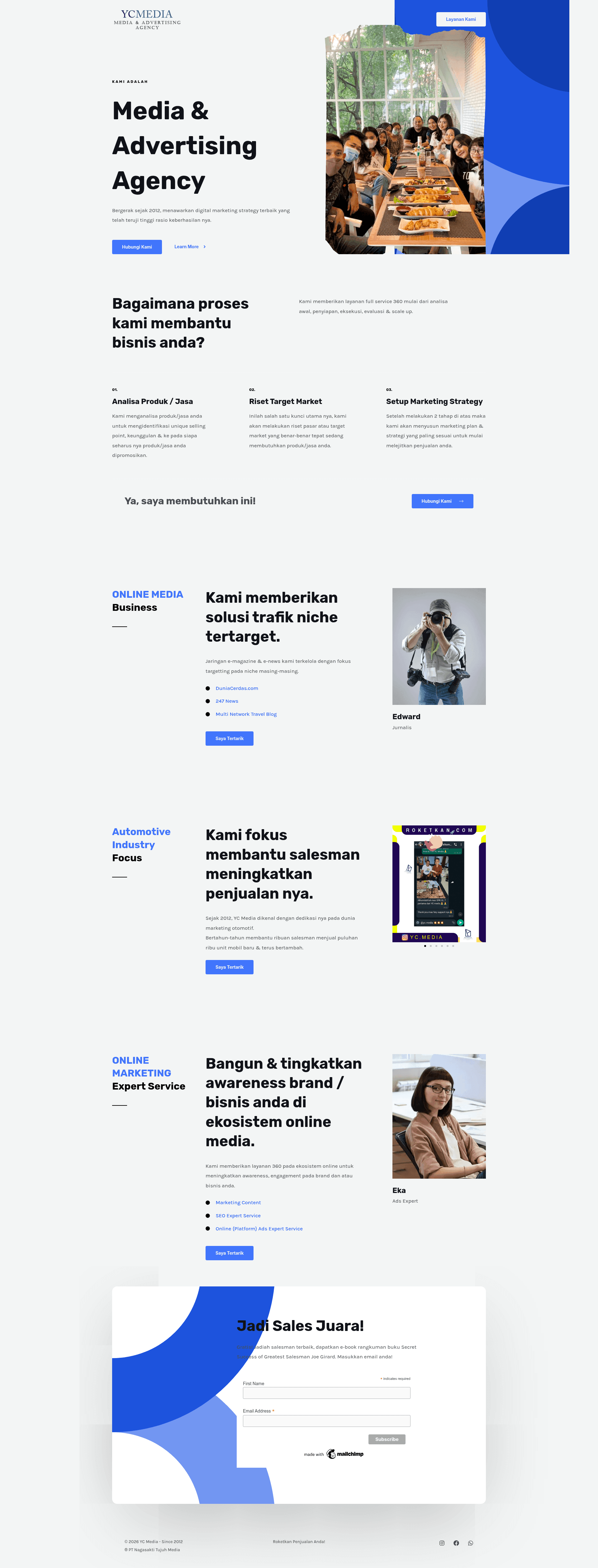 YC Media website screenshot